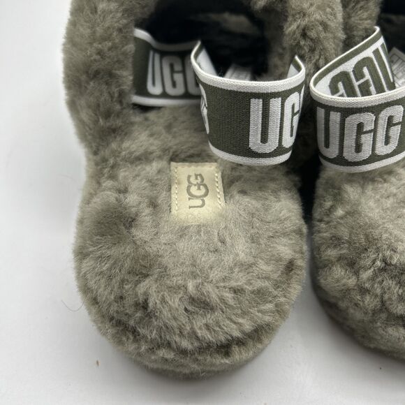 UGG Sandal Womens 9‎ Gray Fluff Yeah Slide Slingback Slippers - Picture 7 of 12